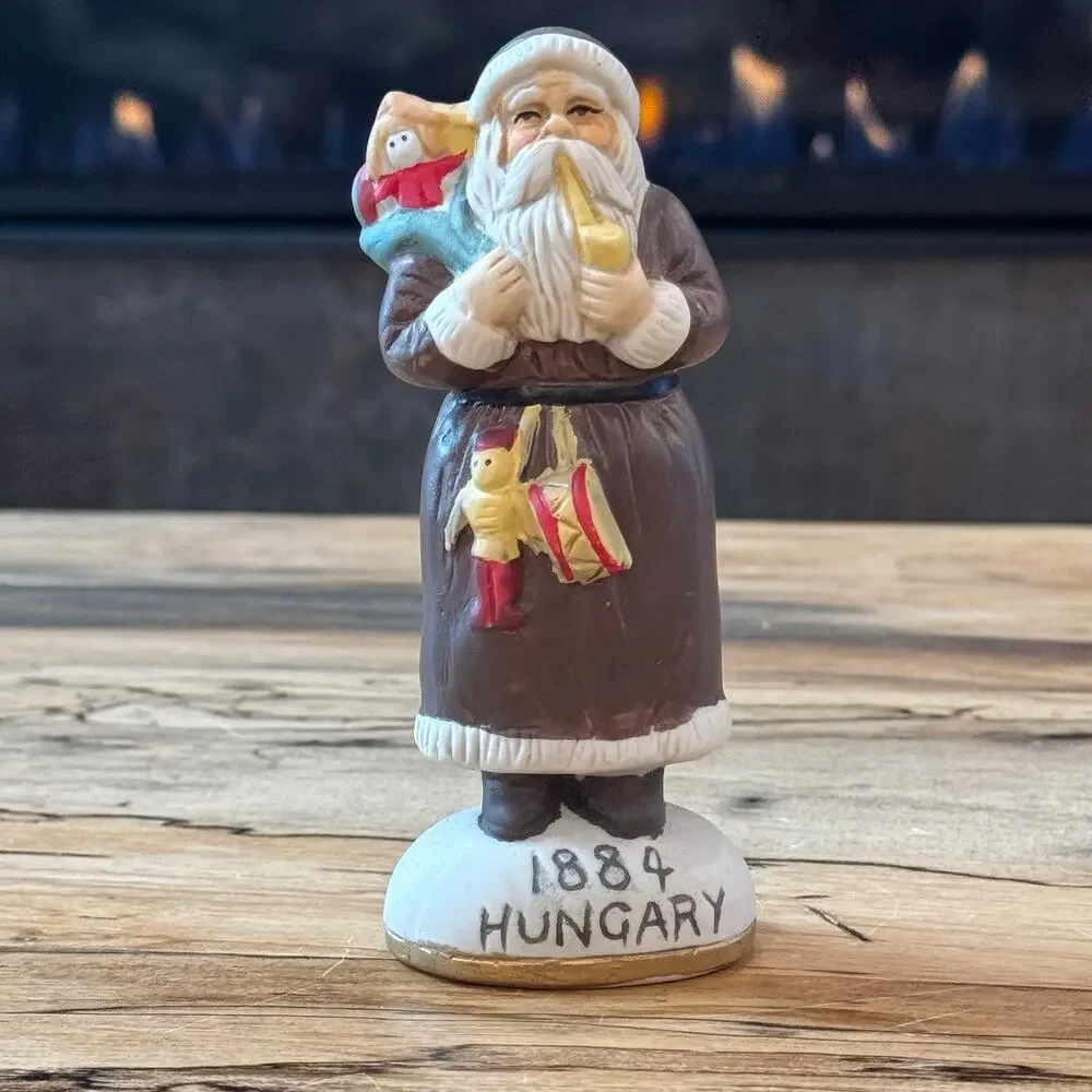 Vintage Santas Around The World Figurine Lot of 3 Belgium Hungary Yugoslavia 5”